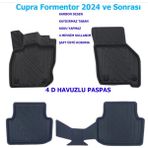 Carlone Cupra Formentor 2024 ve Sonrası 4d Premium Havuzlu Paspas - Siyah