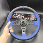 Carlone Momo Spor Direksiyon 32CM Mavi Siyah-Yarış Spor Direksiyonu