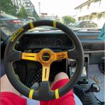 Carlone Renault Broadway Sabit GÖBEK-35CM Sarı Drifting Momo Spor Direksiyon