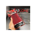 carlone Spor Açık Hava Filtresi Krom Başlı Kırmızı Renk - Süper Ses Yüksek Performans BR4686101