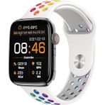 Carmenta X8 Gök Kuşağı Silver Spor Kordon Unisex Akıllı Saat