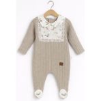 Carmin Baby Bebe Yaka Bebek Tulumu - Kahverengi - 3 Ay