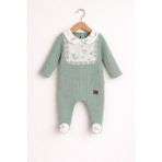 Carmin Baby Bebe Yaka Bebek Tulumu - Yeşil - 6 Ay