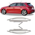 Carmind 2013 - 2020 10 Parça Audi A3 HB Krom Cam Çerçevesi Set