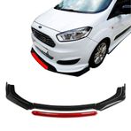 Carmind Ford Courier Ön Tampon Altı Lip 4 Parça (Kırmızı)