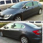Carmind Honda Civic FB7 2012-2015 12 Parça Krom Cam Çerçevesi Set