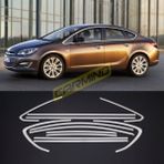 Carmind Opel Astra J Sedan 2012-2020 12 Parça Krom Cam Çerçevesi Set