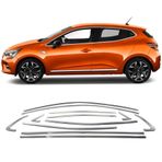Carmind Renault Clio 5 2019 12 Parça Krom Cam Çerçevesi Set