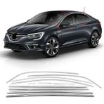 Carmind Renault Megane 4 Sedan 2016-2020 12 Parça Krom Cam Çerçevesi Set