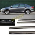 Carmind Toyota Corolla 2013-2018 14 Parça Siyah Krom Cam Çerçevesi