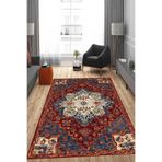 Carmine Carpet(2190) Dijital Baskılı Dekoratif Yıkanabilir Kaymaz Taban Halı bordo 120 x 300