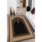 Carmine Carpet(2898) Dijital Baskılı Yıkanabilir Kaymaz Taban Seccade siyah.jpg 80 x 120