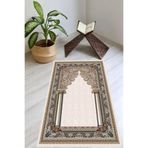 Carmine Carpet(2901) Dijital Baskılı Yıkanabilir Kaymaz Taban Seccade gri.jpg 80 x 120