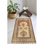 Carmine Carpet(2923) Dijital Baskılı Yıkanabilir Kaymaz Taban Seccade krem.jpg 65 x 115