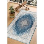 Carmine Carpet(3009) Dijital Baskılı Yıkanabilir Kaymaz Taban Seccade mavi.jpg 65 x 115