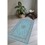 Carmine Carpet(3025) Dijital Baskılı Yıkanabilir Kaymaz Taban Seccade mavi.jpg 80 x 120