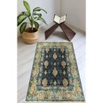 Carmine Carpet(3031) Dijital Baskılı Yıkanabilir Kaymaz Taban Seccade siyah.jpg 65 x 115