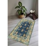 Carmine Carpet(3036) Dijital Baskılı Yıkanabilir Kaymaz Taban Seccade mavi.jpg 80 x 120