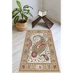 Carmine Carpet(3064) Dijital Baskılı Yıkanabilir Kaymaz Taban Seccade krem.jpg 65 x 115