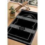 Carmine Carpet(3072) Dijital Baskılı Yıkanabilir Kaymaz Taban Seccade siyah.jpg 65 x 115