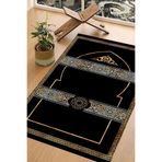 Carmine Carpet(3075) Dijital Baskılı Yıkanabilir Kaymaz Taban Seccade siyah.jpg 80 x 120