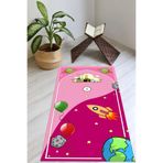Carmine Carpet(3090) Dijital Baskılı Yıkanabilir Kaymaz Taban Çocuk Seccadesi pembe 40 x 80