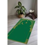 Carmine Carpet(3112) Dijital Baskılı Yıkanabilir Kaymaz Taban Çocuk Seccadesi yeşil 80 x 120