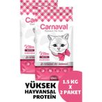 Carnaval 3X2X1,5 kg Tavuklu Yavru Kedi Maması