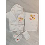 Carnaval Bebek Premium Bornoz Seti - 0 - 1 Yaş - Turuncu