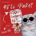 Carnaval Kaliteli Yaş Mama 48 Adet Yetişkin Kedi Konservesi - Kuzu Etli 400 gr - Yetişkin Kedi Konservesi 400 Gr x 48 Adet