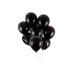 Carnaval Partiyeri Siyah Metalik Balon 10 Lu