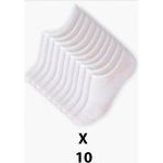 Carnaval Socks 10'lu Beyaz Fileli Sneakers Görünmez Patik Çorap - Standart - Renkli