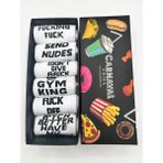 Carnaval Socks 6'lı Ofansif Yazılı Trend Tenis Çorap Seti - Çok Renkli - 37 - 44