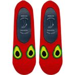 Carnaval Socks Avakado Desenli Kırmızı Renkli Kaymaz Slikonlu Babet Çorap - 37 - 44 - Çok Renkli