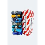 Carnaval Socks Carnaval Kadın Soket Çorap Seti Desenli Dokuma Malzeme ile 7'li Renkli Tasarım - Beyaz