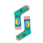CARNAVAL SOCKS Donut Worry Be Happy Desenli Renkli Soket Çorap,%80 Pamuk Karışımlı, 37-44 Numara, Unisex, Spor ve Günlük Kullanım, 1 Adet Donutlu