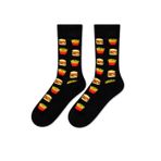 Carnaval Socks Fast Food Desenli Siyah Soket Çorap, 1 adet