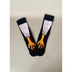 Carnaval Socks Kara Kartal Pençesi Desenli Unisex Soket Çorap (1 Çift) – Eğlenceli & Premium Kalite - 36 - 43 - 000-Siyah