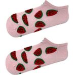 Carnaval Socks Karpuz Desenli Pembe Renkli Patik Spor Çorap - 37 - 44 - Çok Renkli