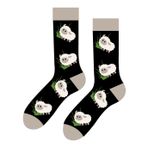 CARNAVAL SOCKS Koyun Desenli Siyah Gri Soket Çorap,%80 Pamuk Karışımlı, 37-44 Numara, Unisex, Spor ve Günlük Kullanım, 1 Adet Koyunlu