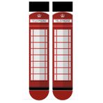 CARNAVAL SOCKS Londra Kırmızı Telefon Kulübe Desenli Soket Çorap,%80 Pamuk Karışımlı, 37-44 Numara, Unisex, Spor ve Günlük Kullanım, 1 Adet Telefon Kulübeli