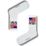 Carnaval Socks Nasa Yazılı Beyaz Tenis Çorap - 37 - 44 - Çok Renkli