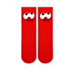 Carnaval Socks Pörtlek Göz Desenli Kırmızı Spor Çorap, 1 Adet