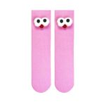 Carnaval Socks Pörtlek Göz Desenli Pembe Spor Çorap, 1 adet