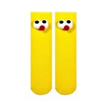 Carnaval Socks Pörtlek Göz Desenli Sarı Spor Çorap, 1 adet