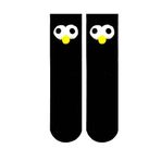 CARNAVAL SOCKS Pörtlek Gözlü Renkli Çorap, Siyah, Pamuklu, Unisex, Eğlenceli Tasarım, 37-44 Numara, 1 Çift