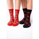Carnaval Socks Sevgililer Günü hediyesi Özel Tasarım Kutulu Çorap Seti / Romantik Desenli Unisex Hediye Çorap (2’li) - Standart - Çok Renkli