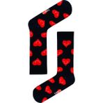 Carnaval Socks Siyah Kalpli Gülen Yüz Sevgililer Günü Temalı Soket Çorap - 37 - 44 - Çok Renkli