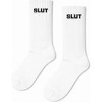 Carnaval Socks Sl.t Yazılı Beyaz Tenis Çorap - 37 - 44 - 00B-Beyaz