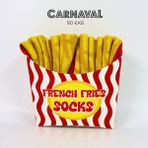 Carnaval Socks Unisex Hediye Patates Kızartması Kutusu Çorap - French Fries Desenli Pamuk Çorap - Fries Socks Box - Standart - Çok Renkli